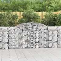 Prolenta Maison Exclusive - Paniers à gabions arqués 12 pcs 300x30x100/120 cm fer galvanisé