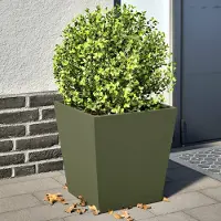 Prolenta Maison Exclusive - 2 bacs à plantes vert olive 40 x 40 x 40 en acier