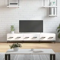 Prolenta Maison Exclusive - Meuble TV blanc 150x36x30 cm Matériau dérivé du bois