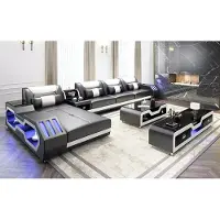 Xl Moebel Gmbh Ledersofa led beleuchtete designer eckcouch polster eckgarnitur sofa 2tlg .set