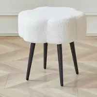 360Home Tabouret, chaise, tabouret de maquillage, tabouret de coiffure, tabouret pour se changer de chaussures, petit tabouret blanc