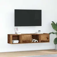 Syfax Meubles TV 2 pcs vieux bois 60x31x25,5 cm bois d'ingénierie