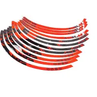 Stage6 kit d'autocollants de jantes 17 pouces rouge/noir