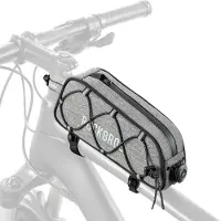 RockBros Road-to-Sky Sacoche de cadre de vélo, sacoche pour tube supérieur, imperméable, 0,7L, Gris
