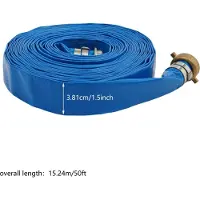 StarTech.com Tuyau de vidange d'eau - Tuyau plat - Diamètre 38 mm - Longueur 15,24 m - PVC - Pour l'industrie et l'agriculture