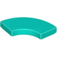 LEGO 2x2 carreaux coin rond 27925 - 250 pièces turquoise foncé