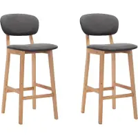 Prolenta Maison Exclusive - Tabourets de bar 2 pièces. Tissu gris foncé