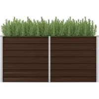 Prolenta Maison Exclusive - Potager surélevé marron 160 x 80 x 77 cm en acier galvanisé