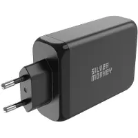SMX Chargeur secteur Silver Monkey GaN 140 W USB-C PD 3.1 + USB 3.0 QC noir