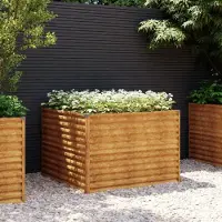 Prolenta Maison Exclusive - Jardinière surélevée 100x100x69 cm en acier Corten