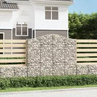 Prolenta Maison Exclusive - Paniers à gabions arqués 5 pcs 200x30x180/200 cm Fer galvanisé