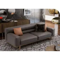 AEA Grauer Dreisitzer Moderne Luxus Couch Wohnzimmermöbel Wohnzimmer Sofa
