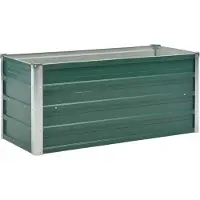Syfax Lit surélevé de jardin Acier galvanisé 100x40x45 cm Vert