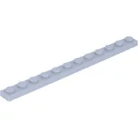 LEGO 1x12 plaques 60479 - 50 pièces Gris bleuté clair