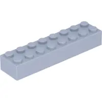LEGO 2x8 brique 3007 - 10 pièces gris clair