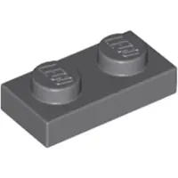 LEGO 100x 1x2 plaques 3023 - Plaque gris bleu foncé - Dark Bluish Gray