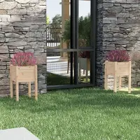 Prolenta Maison Exclusive - Bac à plantes 2 pièces 40x40x70 cm Bois massif Pin