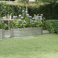 Prolenta Maison Exclusive - Lit surélevé de jardin Acier galvanisé Argenté
