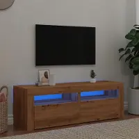 Prolenta Maison Exclusive - Meuble TV avec LED Chêne Artisan 120x35x40 cm Matériau dérivé du bois