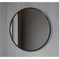 Quality Heating Miroir rond 80 cm avec cadre noir - Bella Mirror