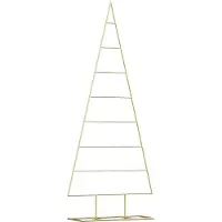 Syfax Arbre de Noël en métal Doré 150 cm Acier peint par poudre