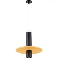 Sollux Lampe suspendue PELTA 1 noir/jaune 1xGU10 10W feutre/acier 126x30x30cm
