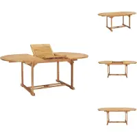 vidaXL Table de jardin extensible 150-200 x 100 x 75 cm teck massif - Tables de jardin