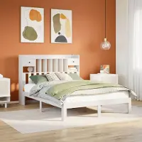 Prolenta Maison Exclusive - Lit bibliothèque sans matelas blanc 150x200 cm bois pin massif