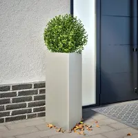 Prolenta Maison Exclusive - Lot de 2 bacs à plantes triangulaires 40 x 34,5 x 75 cm en acier inoxydable