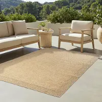 Tapiso Tapis Tapis YUCANA Outdoor Beige Balcon Résistant aux UV 200 x 300 cm