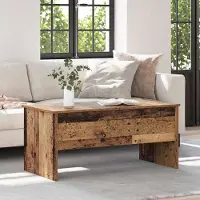 Prolenta Maison Exclusive - Table basse en bois ancien 102 x 50,5 x 46,5 cm Matériau dérivé du bois