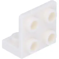 LEGO Angle : 25 équerres 1x2/2x2, 90°, blanc