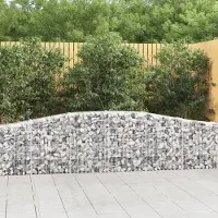 Prolenta Maison Exclusive - Paniers à gabions arqués 2 pcs 400x30x60/80 cm Fer galvanisé