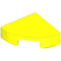 LEGO 1x1 carreaux coin rond 25269 - 100 pièces jaune fluo