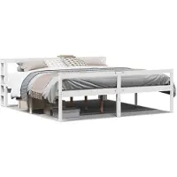 vidaXL Lit pour senior avec tête de lit sans matelas blanc 180x200 cm