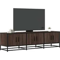 Prolenta Maison Exclusive - Meuble TV aspect chêne brun 150x35x41 cm Matériau dérivé du bois Métal