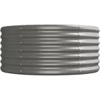 Syfax Lit surélevé de jardin Acier galvanisé 368x80x36 cm gris