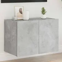 Prolenta Maison Exclusive - Meuble TV avec éclairage LED gris béton 60x35x41 cm