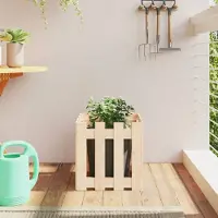 Prolenta Maison Exclusive - Bac à plantes design clôture à lattes 40x40x40 cm Bois massif Pin