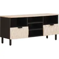 Syfax Meuble TV avec tiroir Finition Lavage Blanc 100 x 33 x 46 cm
