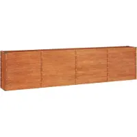 Syfax Lit surélevé de jardin rouillé 320x40x77 cm acier corten