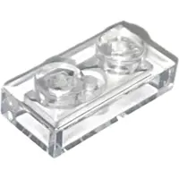 LEGO 100x 1x2 plaques 3023 - Plate Trans - Transparent - Trans-Clear