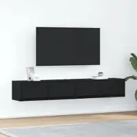 Syfax Meuble TV 2 pcs chêne noir 80x31x25,5 cm bois d'ingénierie