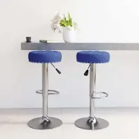 Prolenta Maison Exclusive - Tabourets de bar, lot de 2, tissu bleu