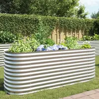 Prolenta Maison Exclusive - Potager surélevé 240 x 80 x 81 cm Acier galvanisé Argenté