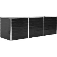 Syfax Lit surélevé de jardin Anthracite 240x80x77 cm Acier galvanisé