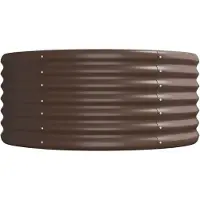 Syfax Lit surélevé Acier galvanisé 440x80x36 cm Brun