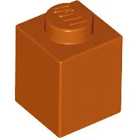 LEGO 50 pièces , pièces n° 3005 en orange foncé (Dark Orange)