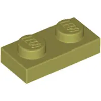 LEGO 100 pièces , pièce c. 3023 en vert olive