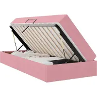 vidaXL Lit avec rangement et matelas Rose 90 x 200 cm Velours